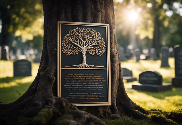 plaque funeraire arbre de vie